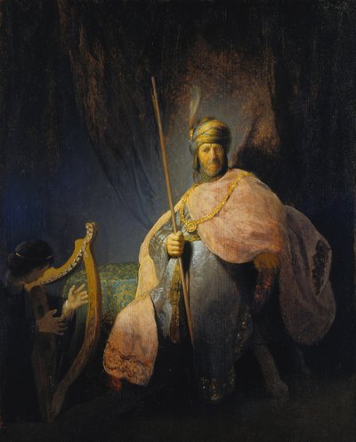David Playing the Harp in front of Saul, c.1630-31 by Rembrandt Harmensz. van Rijn