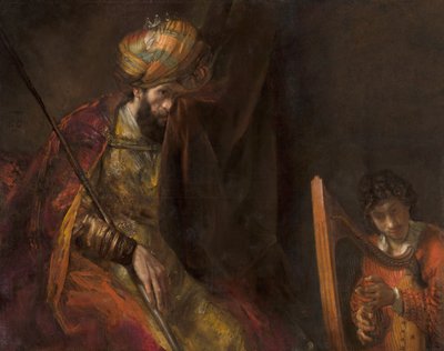 David Playing on the Harp Before Saul by Rembrandt van Rijn