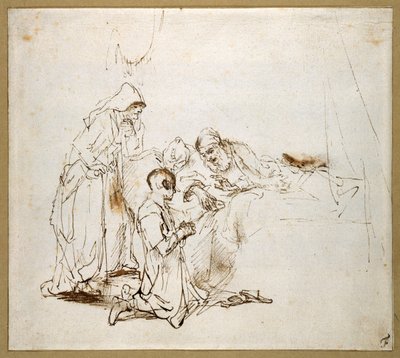 Isaac Blessing Jacob by Rembrandt Harmensz. van Rijn