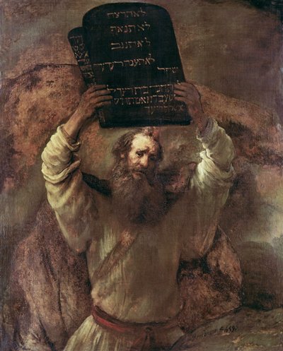 Moses Smashing the Tablets of the Law by Rembrandt van Rijn