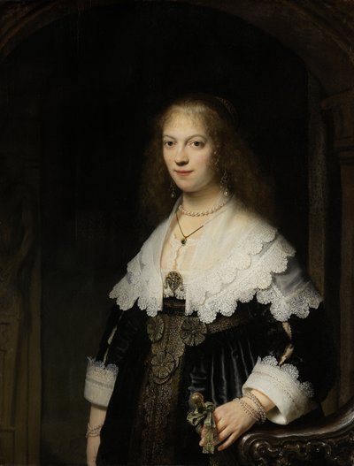 Portrait of a Woman, Possibly Maria Trip by Rembrandt van Rijn