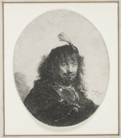 Rembrandt with Plumed Cap by Rembrandt van Rijn
