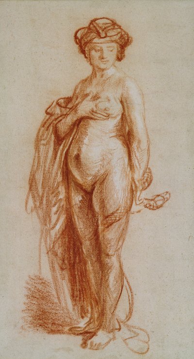 Study of a Nude Woman as Cleopatra by Rembrandt van Rijn