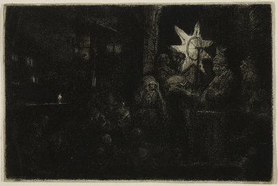 The Star of the Kings: A Night Piece by Rembrandt Harmensz. van Rijn
