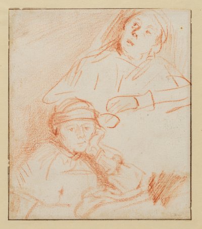 Two Studies of Saskia by Rembrandt van Rijn