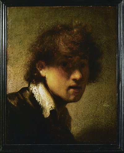 Youthful Self-Portrait by Rembrandt Harmensz. van Rijn