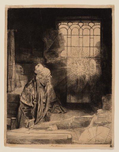 A Scholar in His Study (Faust) by Rembrandt van Rijn
