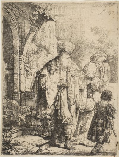 Abraham Casting Out Hagar and Ishmael, 1637 by Rembrandt van Rijn