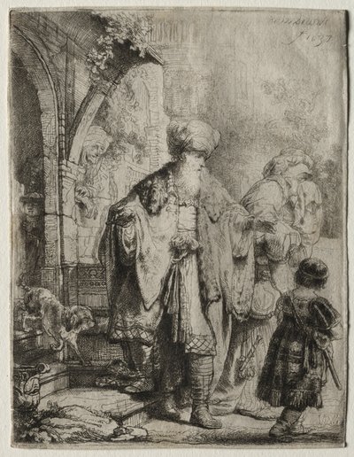 Abraham Casting Out Hagar and Ishmael by Rembrandt van Rijn