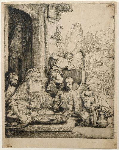 Abraham Entertaining the Angels by Rembrandt van Rijn