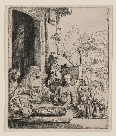 Abraham Entertaining the Angels by Rembrandt van Rijn