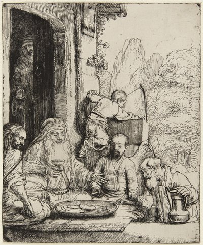 Abraham Entertaining the Angels by Rembrandt van Rijn