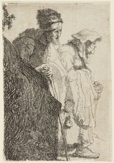 Beggar Man and Beggar Woman by Rembrandt van Rijn