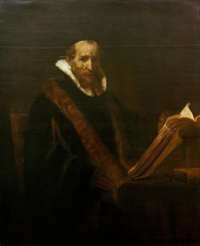Portrait of Johannes Cornelisz. Sylvius (?) by Rembrandt van Rijn