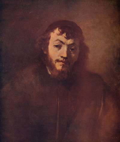 Bust of a Bearded Young Man with a Skullcap, 1663 by Rembrandt van Rijn