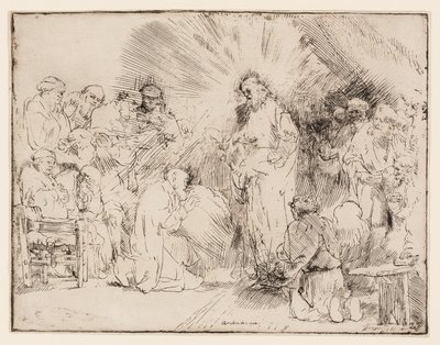 Christ Appearing to the Apostles by Rembrandt van Rijn