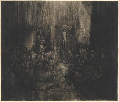 Christ Crucified between the Two Thieves (The Three Crosses) by Rembrandt van Rijn