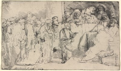 Christ Disputing with the Doctors: a Sketch by Rembrandt van Rijn