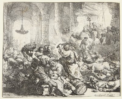 Christ Driving Away the Money-Changers by Rembrandt van Rijn