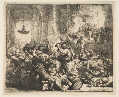 Christ Driving the Money-Changers from the Temple by Rembrandt van Rijn