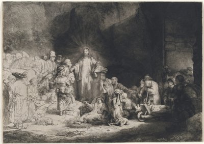 Christ Preaching (The Hundred Guilder Print) by Rembrandt van Rijn
