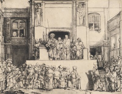 Christ Presented to the People: Oblong Plate by Rembrandt van Rijn