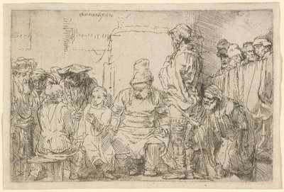 Christ Seated Disputing with the Doctors by Rembrandt van Rijn