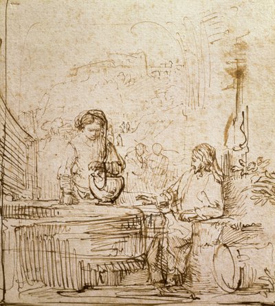 Christ and the Woman of Samaria by Rembrandt van Rijn