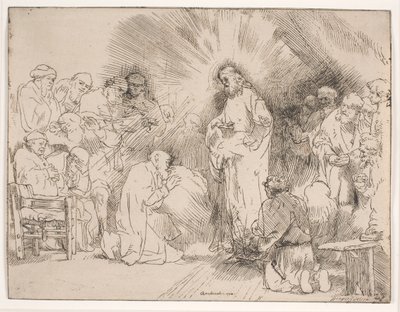 Christ Appearing to the Apostles by Rembrandt van Rijn