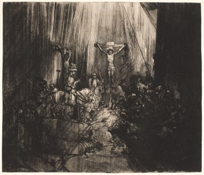 Christ Crucified Between the Two Thieves: Large Oblong Plate (the "Three Crosses") by Rembrandt van Rijn