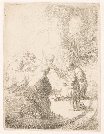 Christ Disputing with the Doctors: Small Plate by Rembrandt van Rijn