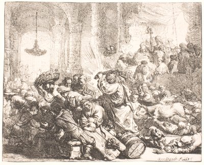 Christ Driving the Money-Changers from the Temple by Rembrandt van Rijn