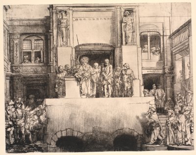 Christ Presented to the People: Large Oblong Plate by Rembrandt van Rijn