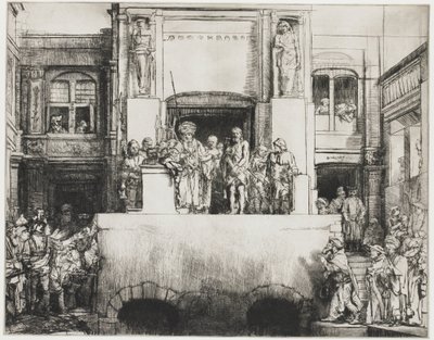 Christ Presented to the People: Oblong Plate by Rembrandt van Rijn