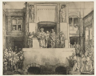 Christ Presented to the People: Oblong Plate by Rembrandt van Rijn
