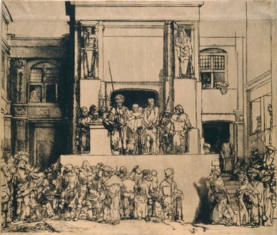 Christ Presented to the People: Oblong Plate by Rembrandt van Rijn