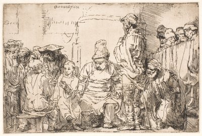 Christ Seated Disputing with the Doctors by Rembrandt van Rijn