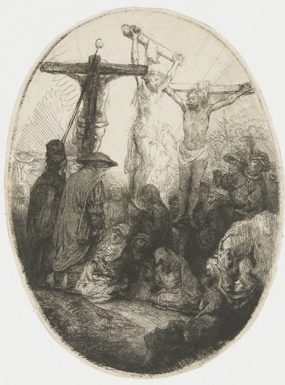 Christ Crucified Between the Two Thieves by Rembrandt van Rijn