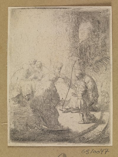 Christ as a Child and the Scribes. Small Plate by Rembrandt van Rijn