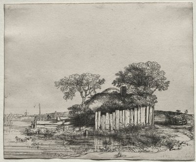Cottage with a White Paling, 1648 by Rembrandt van Rijn