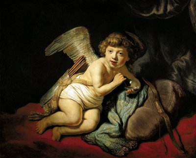 Cupid Blowing a Soap Bubble by Rembrandt van Rijn