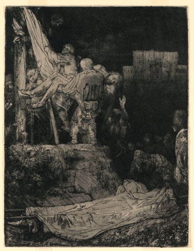 Descent from the Cross by Torchlight by Rembrandt van Rijn