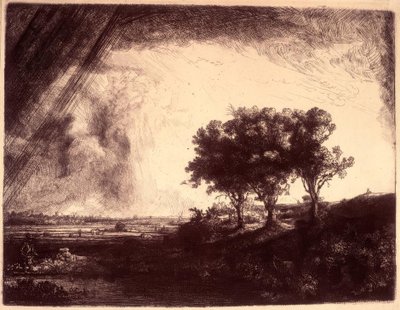 The Landscape with the Three Trees by Rembrandt van Rijn