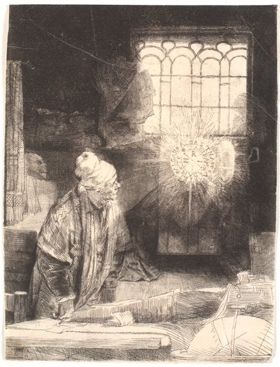 Faust in His Study, Watching a Magic Disk (Dr. Faustus) by Rembrandt van Rijn