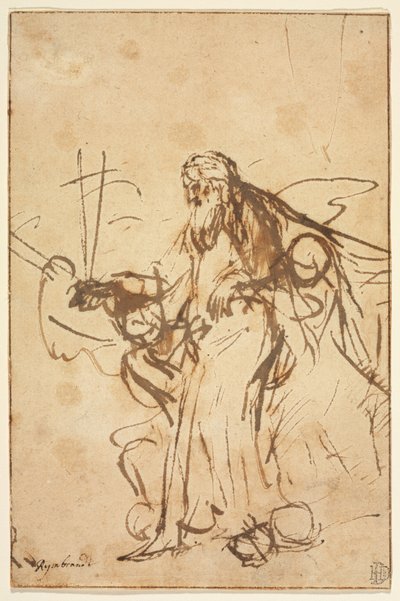 God the Father Supported by Angels by Rembrandt van Rijn