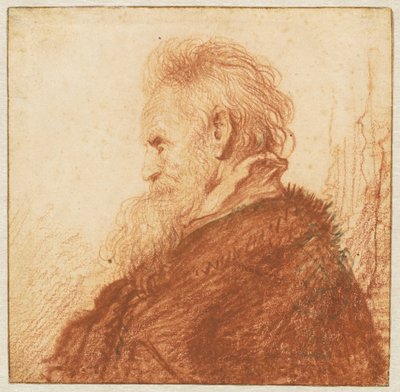 Head of an Old Man by Rembrandt van Rijn