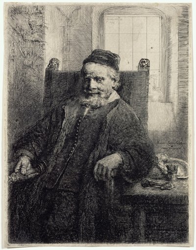 Jan Lutma, Goldsmith by Rembrandt van Rijn