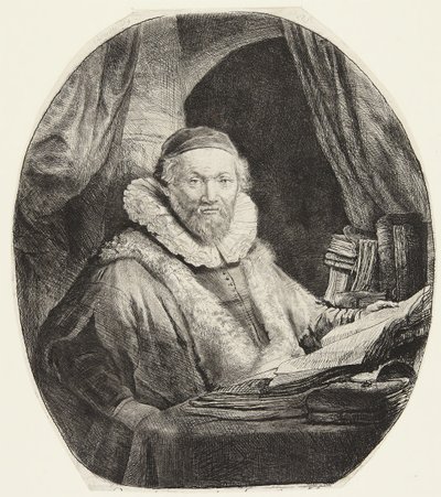 Jan Uytenbogaert, Preacher of the Remonstrants by Rembrandt van Rijn