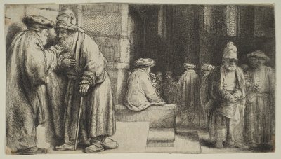 Jews in a Synagogue by Rembrandt van Rijn