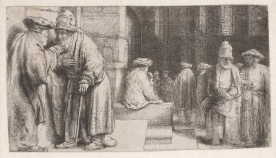 Jews in Synagogue by Rembrandt van Rijn